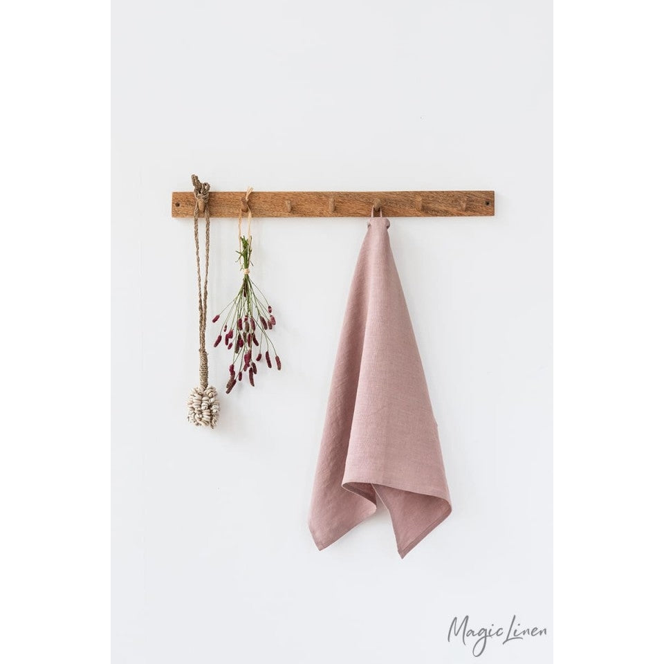 Mimosa & Rose Linen Tea Towels (set of 2) - LINOROOM 100% LINEN TEXTILES